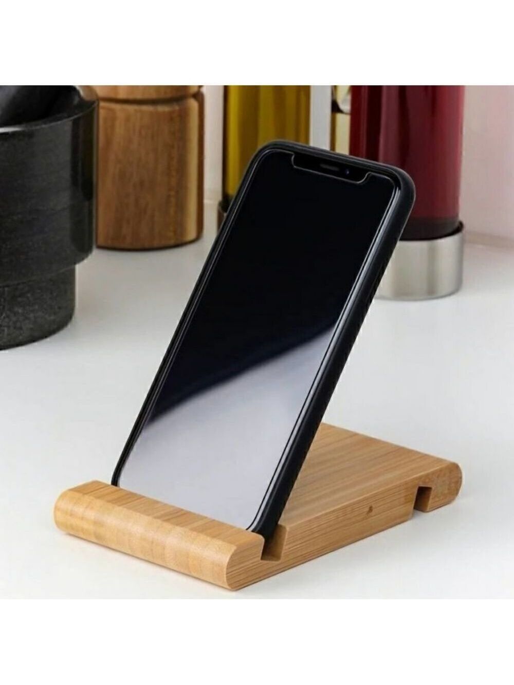 Bamboo Mobile Phone Tablet Holder Small